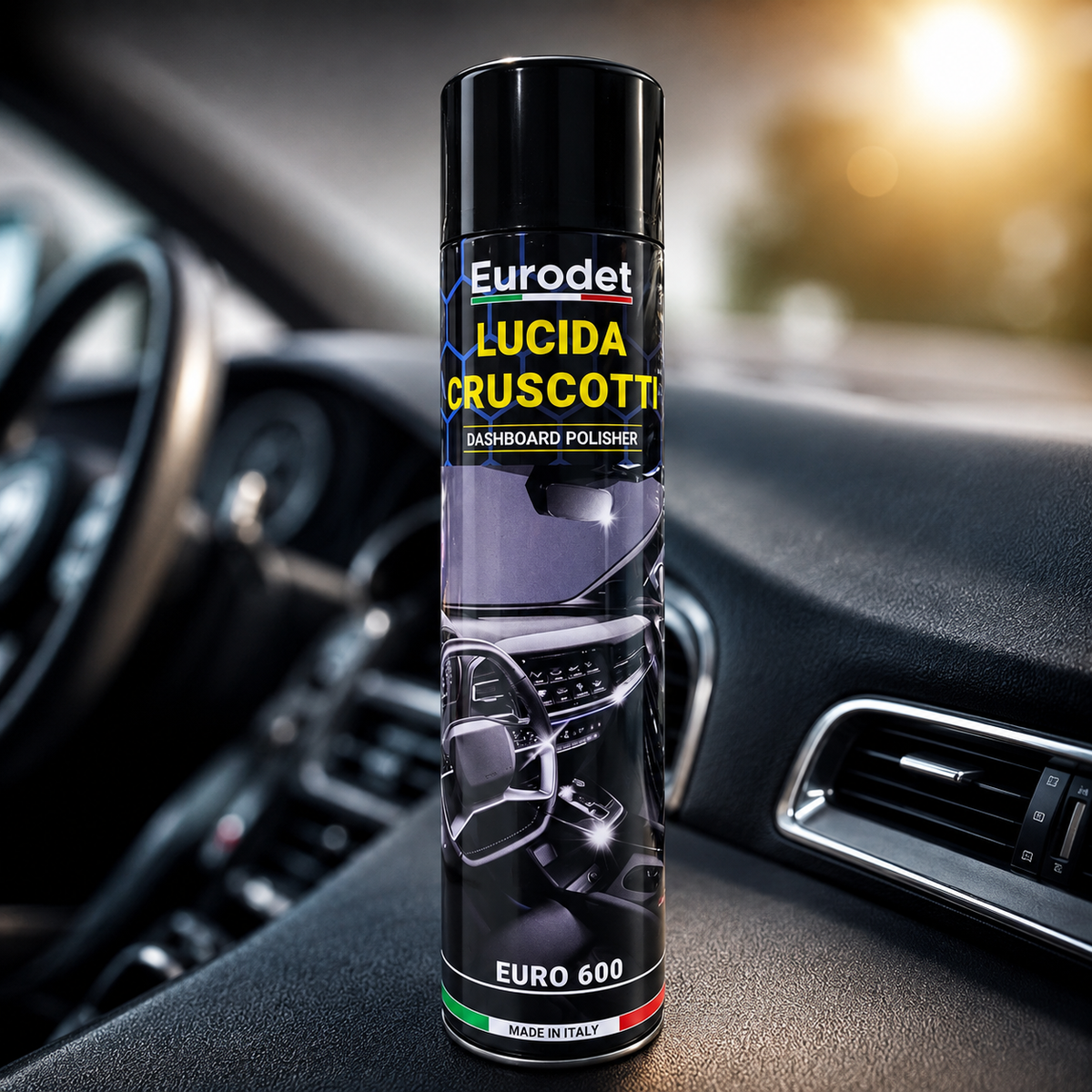 Eurodet Euro 600 Cockpit- & Kunststoffpflegespray Tabacco – 600 ml GlanzCar24