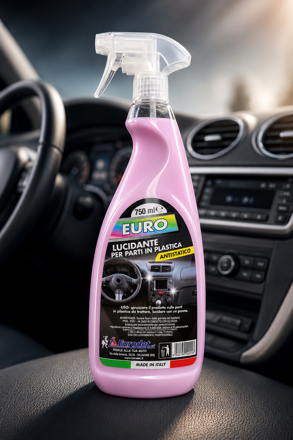 Eurodet EURO 4 Kunststoffpflege – NEW-Effekt für den Fahrzeuginnenraum EURODET